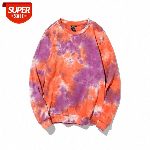 

hoodies autumn and winter european american style tie-dye tide brand for teenagers street couples pullover round neck sweater #aa6o, Black