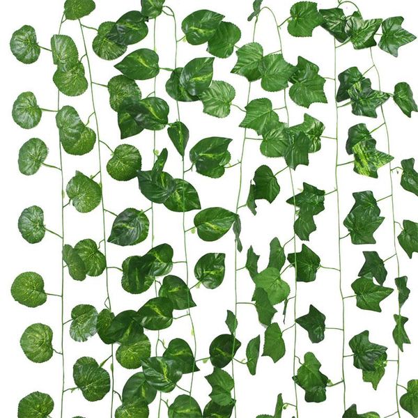

decorative flowers & wreaths 230cm artificial leaves garland fake green leaf ivy vine plant wall hanging wedding party home garden decor