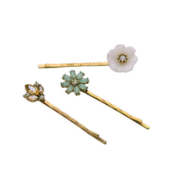 

hair clips 3pcs flower pattern hairpin metal exquisite clamps for girls