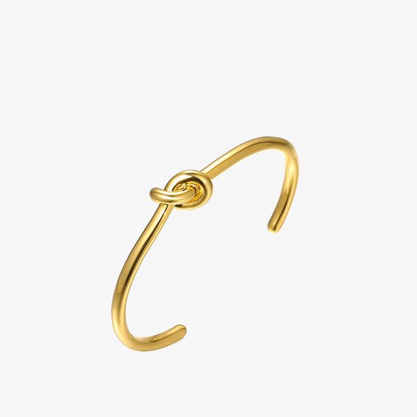 

enfashion wholesale knot cuff bracelets gold color manchette bangle bracelet for women armband fashion jewelry pulseiras b4286 q0717, Black