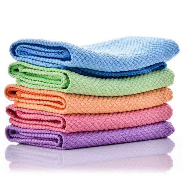 

microfiber cleaning cloths rags kitchen dishes towel absorbent wiping household clean rag magic dish 25*25 cm