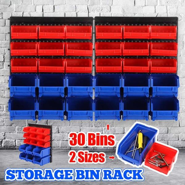 

tool organizers 30pcs diy wall shelf organizer stackable boxes mounted rack storage tools organiser case box shed work bench garage