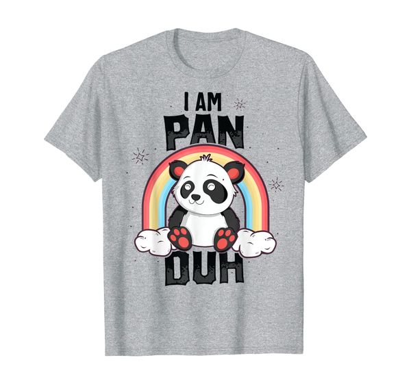 

i'm pan duh t-shirt panda pansexual pride rainbow lgbt gift, White;black