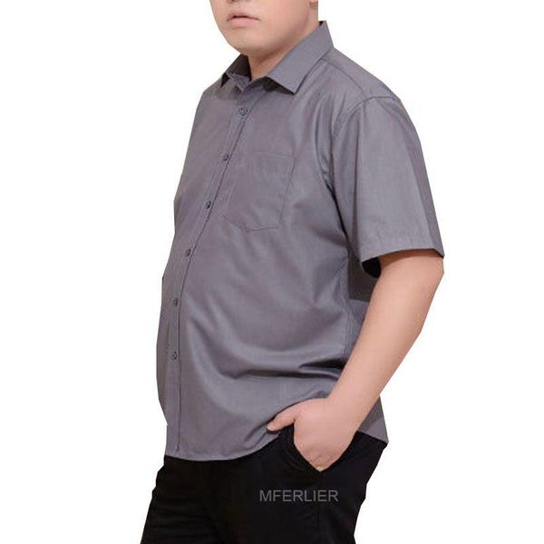 

men's casual shirts summer 9xl bust 150cm men 5xl 6xl 7xl 8xl short sleeve large size shirt 8 colors, White;black