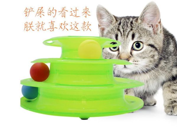 

cat toys pet amusement board toy supplies interactive game three-layer turntable