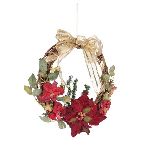 

decorative flowers & wreaths 1pc christmas wreath classic door garland party xmas decor
