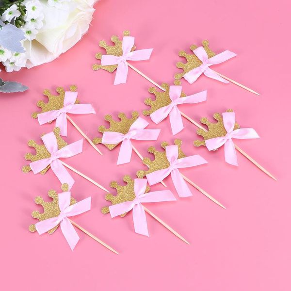 

other festive & party supplies 10pcs/set children's birthday theme crown bow cake decor insert er)