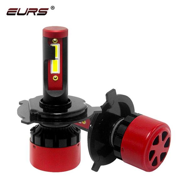 

car headlights eurs headlight l9 led h7 h4 bulb accessories hi-lo beam lamp 6000k auto fog lights fan style canbus h11 turbo