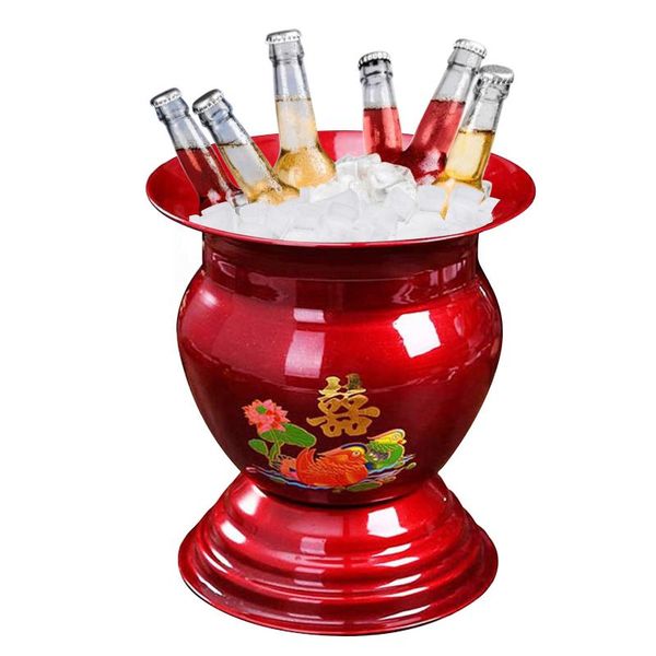 

chinese antique enamel bowl for fruit vegetable holder beer champagne ice bucket vintage table decoration kitchen storage rack vases