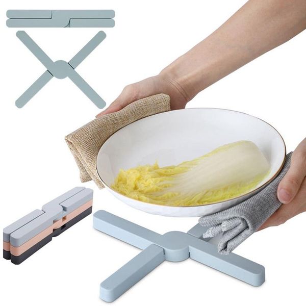 

1pcs creative silicone thickened foldable meal non-slip insulation heat-proof placemat table mat is easy to clean mats & pads