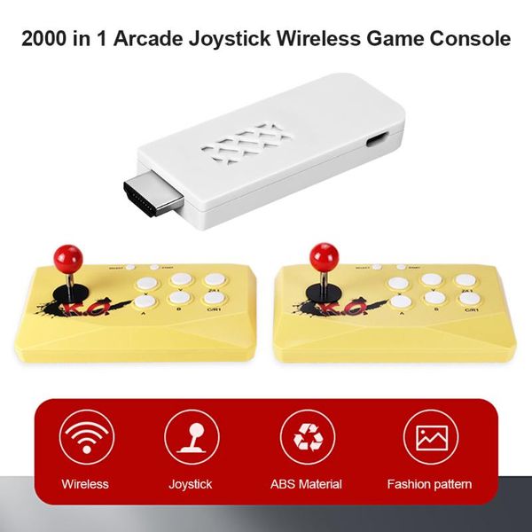 

game controllers & joysticks 16 bit arcade video console 2.4g wireless -compatible double controller player built-in 2000 games