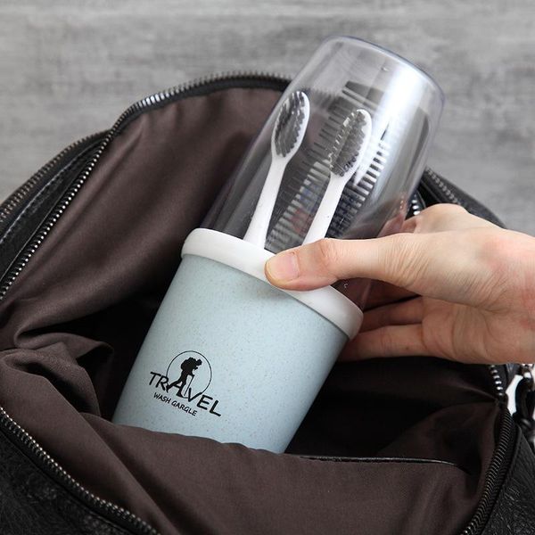 

bath accessory set portable travel wash cup camping toothpaste toothbrush toiletries partition storage box outdoor bathroom accessories orga