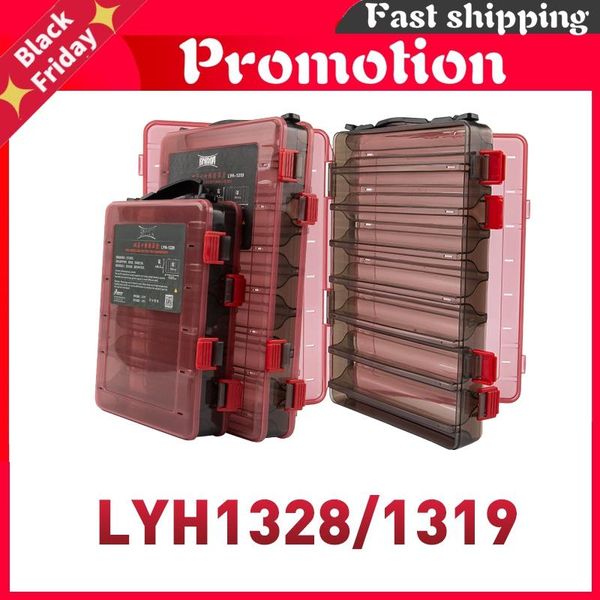 

fishing accessories box for lure double sided multifunctional with two sizes plastic storage case tackle boxes