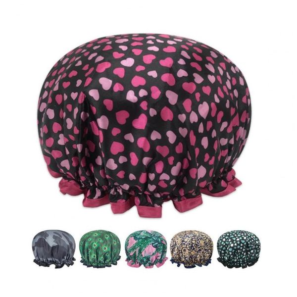 

shower cap waterproof reusable smooth elastic hat for kitchen caps