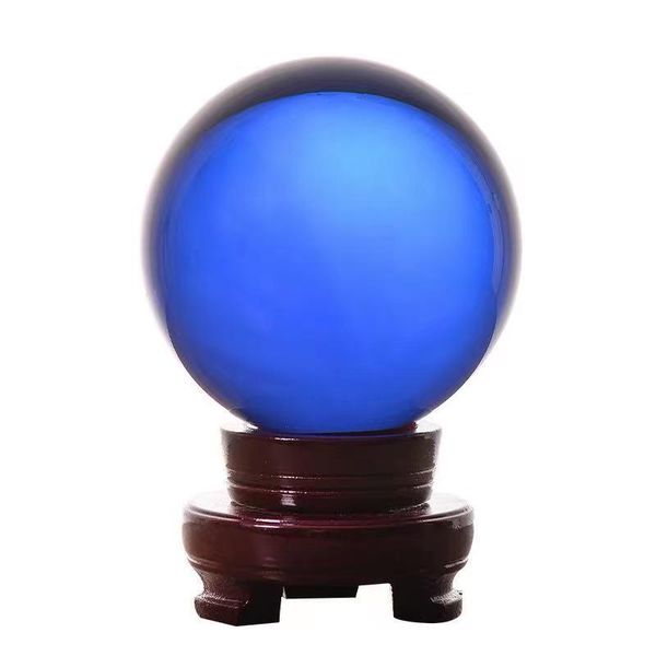

decorative objects & figurines 40-60mm rare natural quartz blue crystal healing ball + 5