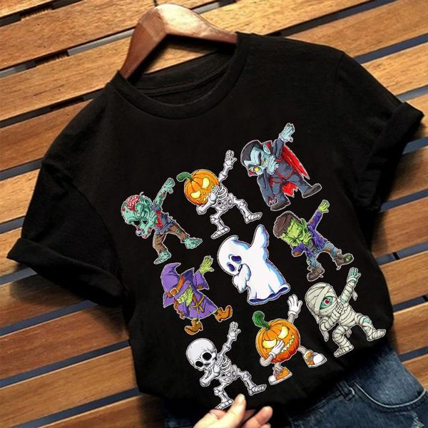 

men's t-shirts halloween t-shirt horror dab clothes tees camiseta, White;black