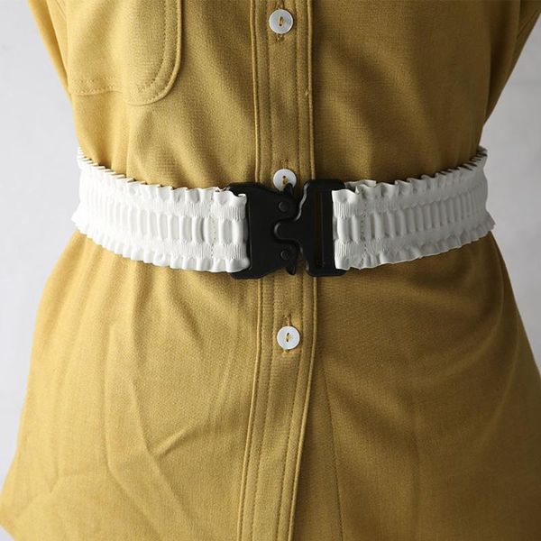 

belts fashion elastic for women plastic buckle waist strap female coat dress all-match decoration waistband girdle, Black;brown
