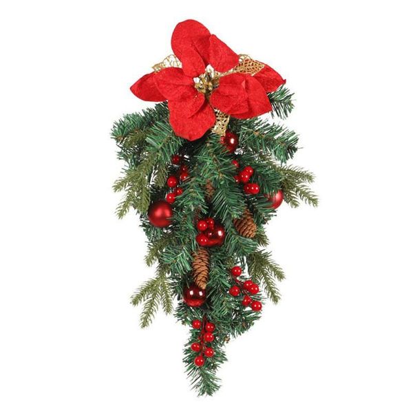 

christmas decorations decoration upside down tree flower ball pine cone pe door hanging holiday