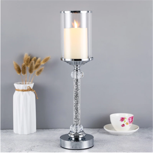 

candle holders metal crystal diamond candlestick decorative ornaments holder coffee dining table wedding christmas halloween with cover