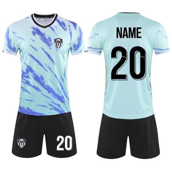 

gym clothing 2021 leopard stripes men soccer jersey sets football kit clothes training uniforms shirts, White;black