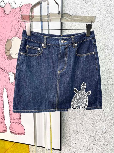 

skirts 2021 women fashion solid color studded denim skirt 0601, Black