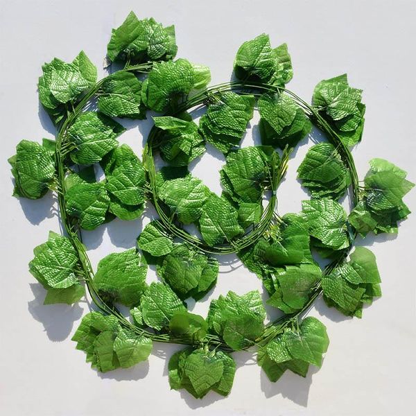 

decorative flowers & wreaths 12 pcs 2m artificial hanging vine plant leaves plastic home garden wall wedding decoration jw