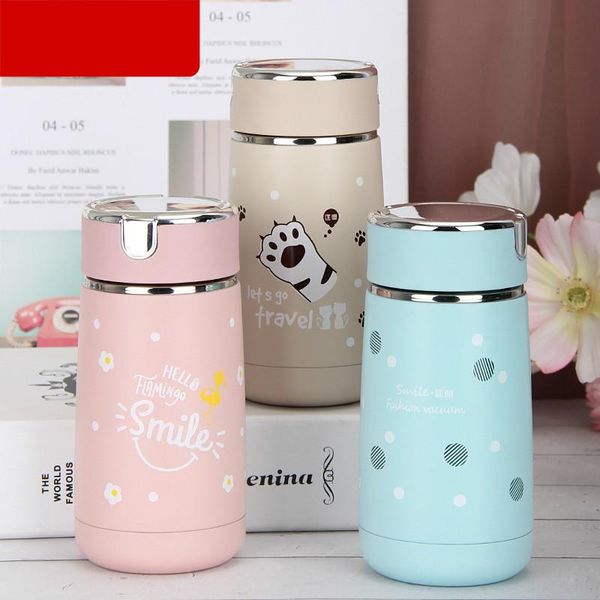 

water bottles 350ml/500ml cartoon stainless steel vacuum flask portable mini leisure travel home sports