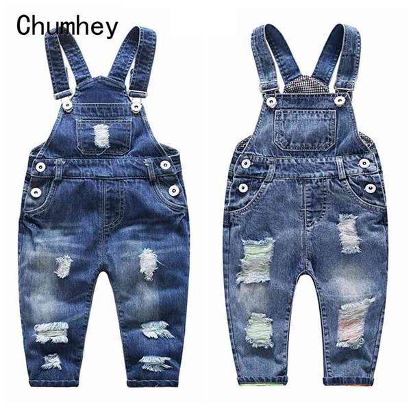

1-5t kids jeans baby rompers spring boys girls overalls bebe jumpsuit pants toddler trousers clothes children clothing 210826, Blue