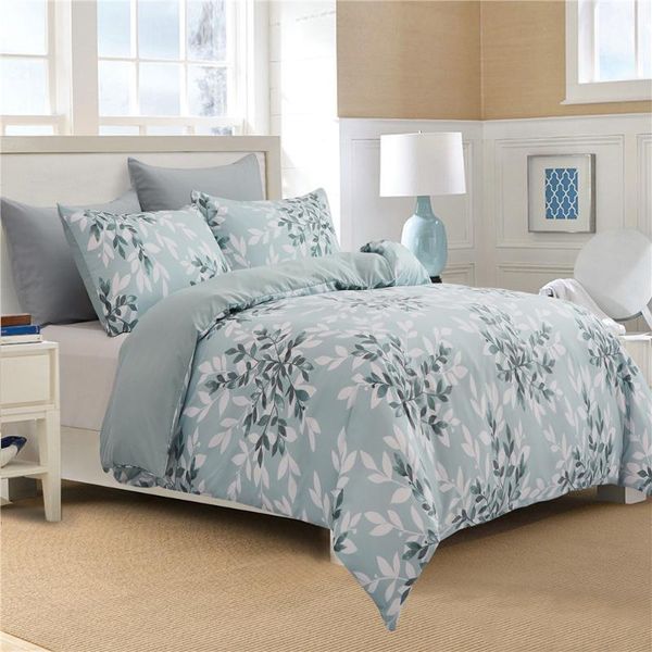 

bedding sets drop leaves set soft plant duvet cover  king size quilt covers with pillowcase 2/3pcs bedclothes