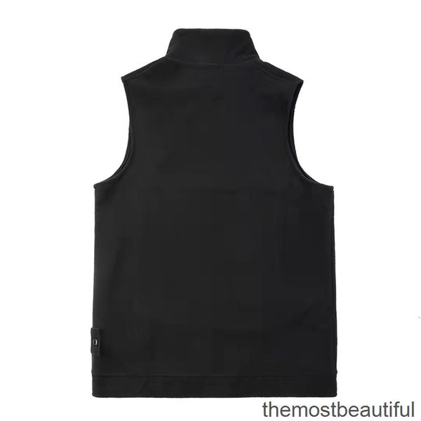 

men's vests men softshell waterproof windproof hiking fishing outdoor sports waistcoat thermal 100t 430g double-sided polar fleece mens, Black;white