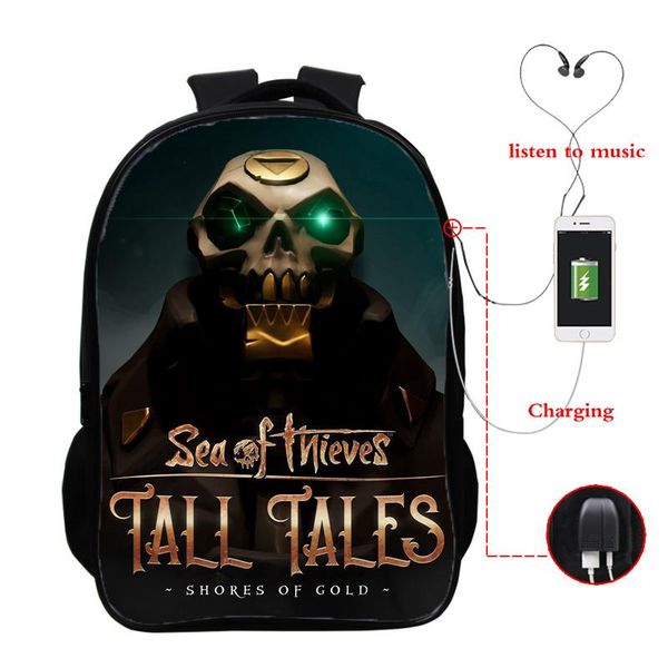 

backpack male large capacity couple college high school student bag sea of thieves travel lapusb