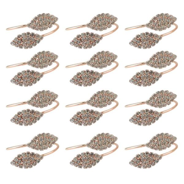 

napkin rings 12pcs/set rhinestone handmade serviette buckle holder wedding dinner