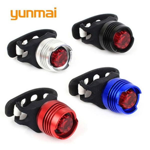 

bike bicycle cycling front rear tail helmet flash light safety warning lamp+2 x cr2032 batteries[s01] flashlights torches