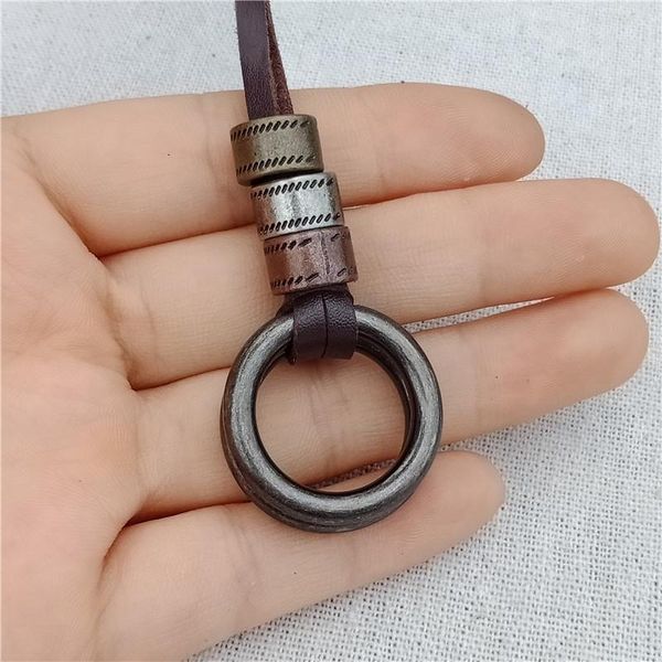 

pendant necklaces loop necklace men hip-hop rock street culture titanium stainless steel cowhide chain fashion man jewelry, Silver