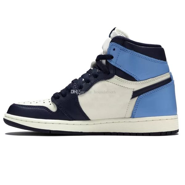 

jumpman 1 high og obsidian basketball shoes 1s sneakers 555088 140