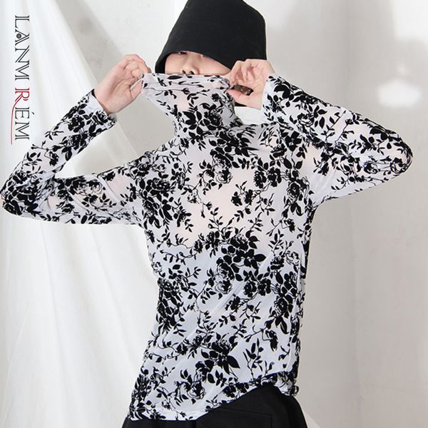 

vintage t-shirt stretch base shirt women's spring summer long sleeve loose retro with printed all match 2d1338 210507, White