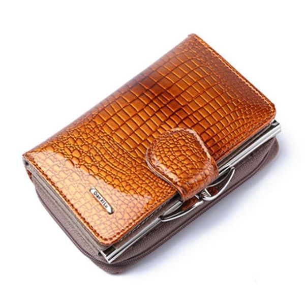 

wallets genuine leather women fashion patchwork wallet female small short coin purse pockets clutch card holder money bag, Red;black