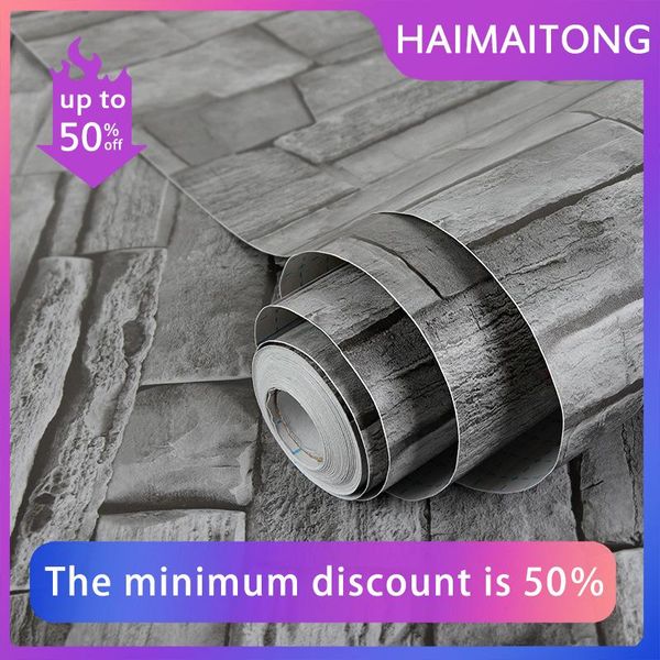 

window stickers antique brick pattern marble self-adhesive wallpaper pvc sticker dormitory wall background 3d