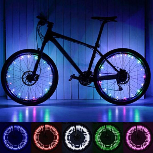 

colorful bike lights mountain road light cycling spoke wheel lamp accessories