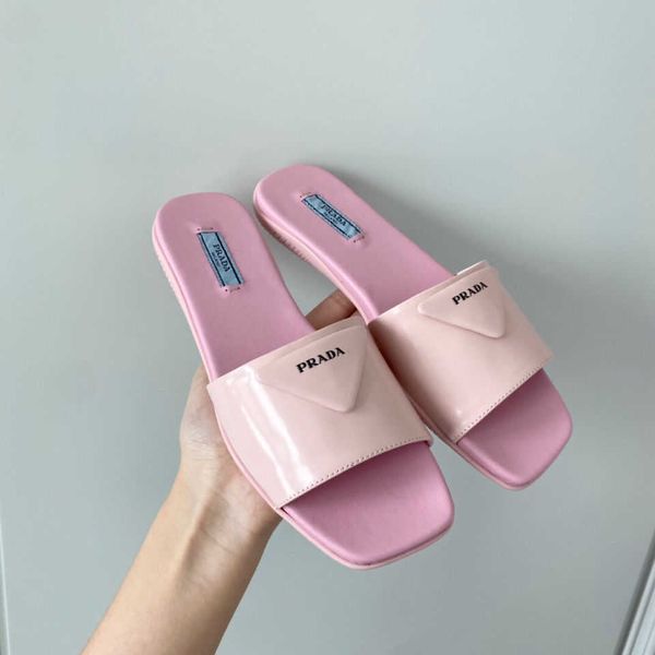 

gaobanben new triangle slippers women's flat bottom sandals for wear muller shoes students l16m zmm, Black