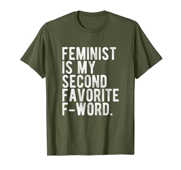 

feminist is my second favorite f-word funny feminist t-shirt, White;black
