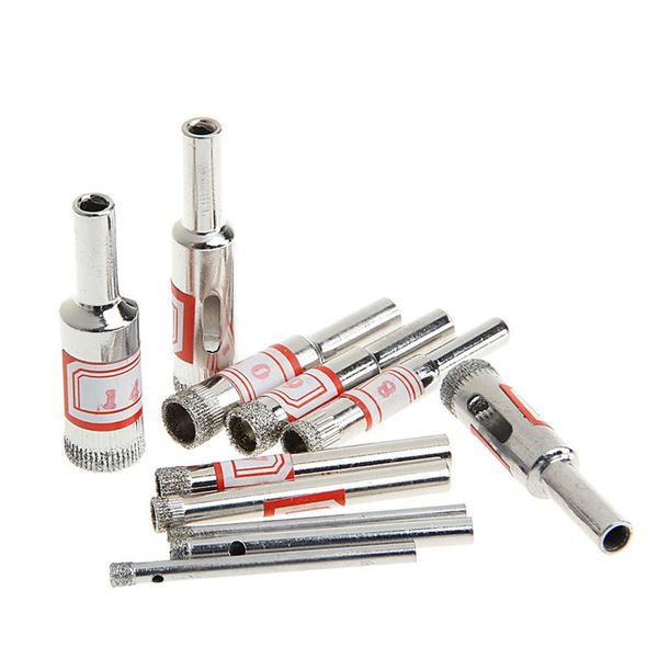 

professional hand tool sets 11pcs 3-14mm diamond coated core saw hole drill set for glass marble tiles