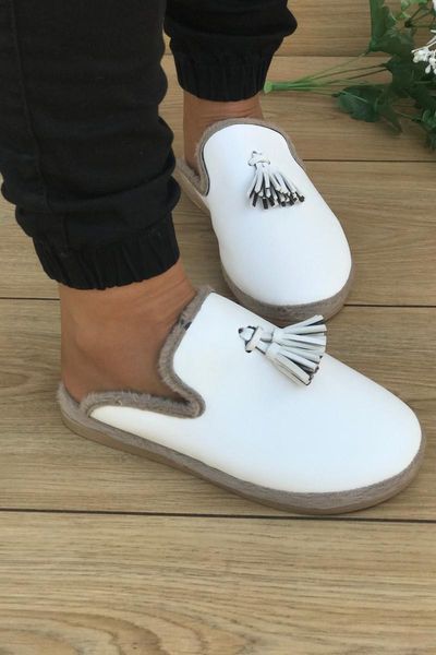 

slippers women's white winter home slipper, Black