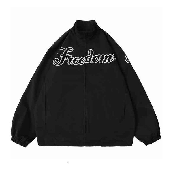 

men's jackets jaqueta de beisebol masculina, hip hop, harajuku, estampa letra, bomber, primavera, auto, casual, gola alta, casal muje, Black;brown