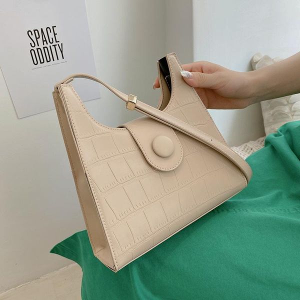 

evening bags dress elegant saddle shoulder for women 2021 alligator pattern designer handbags quality pu leather female bag