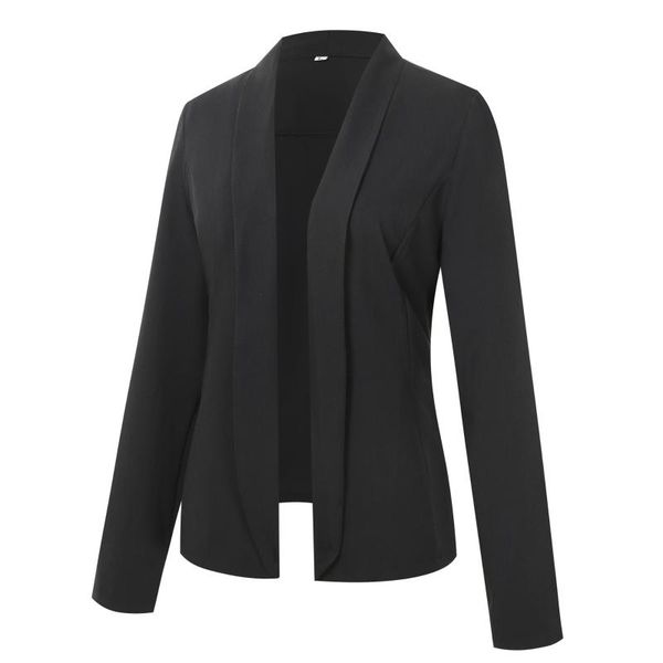 

women's suits & blazers 2021 casual long-sleeved solid color suit jacket small 7 colors, White;black