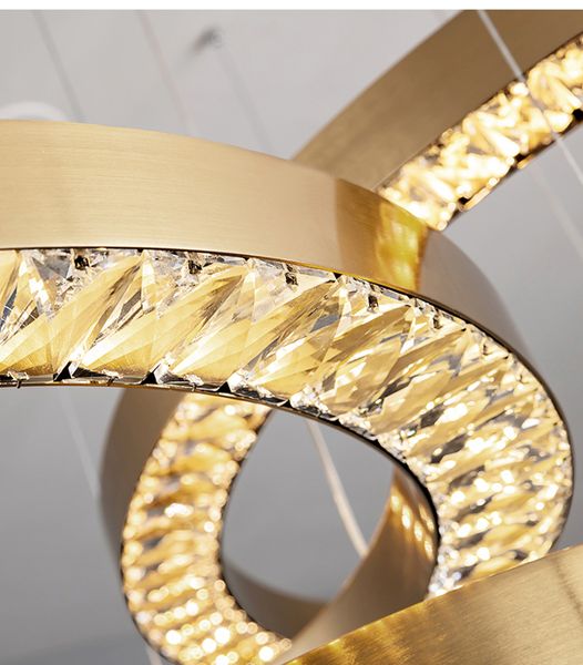 

indoor lighting pendant lamp brand youlaike modern stainless steel k9 crystal led bulbs