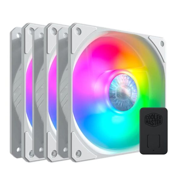 

fans & coolings cooler master sickleflow 120 argb 3 in 1 120mm computer case cpu cooling fan white edition rgb 5v addressable pwm quiet
