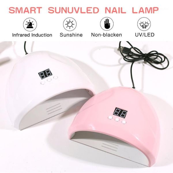 

uv led nail lamp manicure dryer drying polish light auto sensor 12 beads potherapy machine1