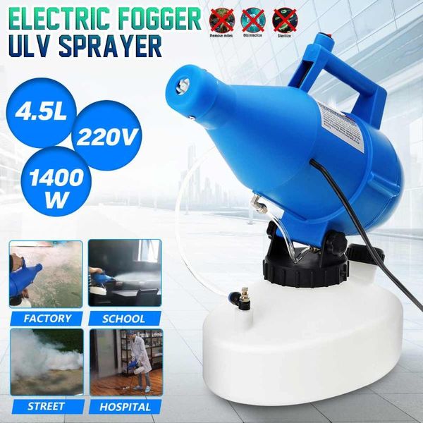 

watering equipments 220v electric ulv fogger ultra low capacity cold fogging machine 1400w portable spray nebulizer 4.5l